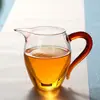Copo de Vidro para Feira Atacado Resistente ao Calor Alto Borossilicato Divisor de Chá Pinguim Alça Colorida de Alta Temperatura Kung Fu Chá Mar de Feira Copo