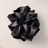 Goma para el pelo estilo coreano de satén de seda con bordes rizados para mujer, adecuada para peinados de moño, coletas bajas y accesorios para el cabello
