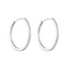 Pendientes nuevos europeos y americanos de plata esterlina S925 con incrustaciones de circonitas grandes y elegantes, pendientes sencillos que combinan con todo y de alta calidad.