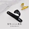 Gancho de Roupa Moderno Minimalista em Liga de Alumínio Preta, Gancho Único para Pendurar Roupas Atrás da Porta, Gancho de Liga de Zinco para Portas e Janelas