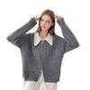 Nuevo Cárdigan de Punto con Cremallera Otoño e Invierno 2025 Estilo Occidental Suave Elegante Reductor de Edad Chaqueta Suéter para Mujer