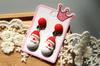 Pendientes colgantes sin orejas con diseño de ciervo de Papá Noel de estilo coreano para niñas, regalo de Navidad de princesa