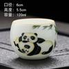 Caneca de Chá Panda Verde Esmeralda Kung Fu Master Cup Doméstica Grande de Cerâmica Caneca de Chá de Porcelana Branca de Alta Qualidade Fofa