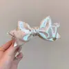 Pinza de Plátano con Lazo de Lunares de Satín de Alta Gama, Pinza para el Cabello Dulce y Femenina para la Parte Posterior de la Cabeza, Pasador de Textura de Alta Calidad