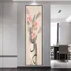 Pintura decorativa de tira delgada para el recibidor, pegatina simple para pasillo y pasillo, versión vertical para columnas estrechas, arte de pared autoadhesivo, una opción de regalo perfecta
