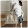 Bolsa de Ombro Grande Capacidade para Mulheres, Bolsa Tote Elegante, Bolsa de Passeio Estilo Étnico para Mães, Bolsa de Mão para Aula de Estudantes