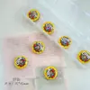 Donas Redondas de Colores Goteando Aceite Cuentas de Vidrio Pulsera Hecha a Mano DIY Cadena para Teléfono Móvil Material Accesorios de Joyería