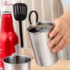 Copo Simples de Aço Inoxidável para Bebidas Geladas Estilo Industrial Copo para Chá de Leite Suco Copo de Aço Inoxidável para Bebidas Geladas Copo Prático