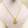 Conjunto de corrente banhada a ouro cobre rosa clavícula feminina colar de ouro estilo coreano moeda europeia joias de ouro presente para amantes