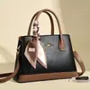 Bolsos Regala Bufanda de Seda Bolso de Mano para Mujer 2025 Bolso de Hombro Multicompartimento Bolso para Mujer Gran Capacidad Bolso Cruzado de Color Contrastante