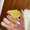 Tienda de oro con collar colgante de disco del emperador palacio de la ley antigua oro de imitación diario todo a juego simple regalar a novia