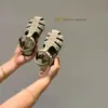 Sandalias para Niñas 2026 Verano Sandalias Vintage de Corcho Niños Suela Suave Goma Antideslizante Velcro Zapatos de Arroyo