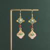 Pendientes Chinos Nuevos de Perlas con Gotas de Aceite de Jade Imitación Estilo Chino Mariposa Gotas de Agua Pendientes con Borlas Accesorios Simples Hanfu para Mujeres