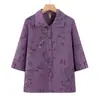 Ropa de verano para mujeres de mediana edad y mayores, camisa elegante de abuela, ropa de moda para madres, tops de verano holgados para personas mayores