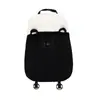 Cojín para asiento de coche de felpa negra con forma de garra de gato, cojín de asiento cálido de invierno para coche, universal para las cuatro estaciones, cómodo cojín para asiento de coche