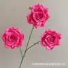 3 rosas artificiales color moca, decoración de alta gama para el hogar, arreglo floral para salón de bodas, decoración de cascada para hotel, flores artificiales
