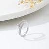 Anillo con forma de uña de diamante completo de nueva moda europea y americana para mujer, pequeño libro rojo, mismo estilo, anillo ajustable de apertura de lujo ligero y de alta sensibilidad.