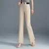 Elegantes Pantalones Acampanados de Corte Ajustado para Mujer, Novedad Popular Otoño 2026 de Cintura Alta, Adelgazantes, Caídos, Versátiles, Casuales, de Campana