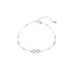 Pulseira de Prata 925 com Número 8 Cravejado de Diamantes para Meninas Design Coreano Doce Simples Versátil de Nicho Joia de Mão para Estudantes Namoradas