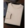 Suéter de cachemira de punto grueso de 7 agujas con cuello redondo para hombre, nuevo jersey de otoño e invierno, suéter de punto casual de negocios de corte holgado