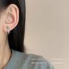 Clip de Oreja Diamante Flash de Color sin Agujeros en las Orejas Hebilla de Oreja Avanzada de Nicho para Mujer Color de Contraste Diseño Único Accesorios para Orejas