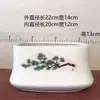 Macetas de Cerámica Directo de Fábrica para el Hogar Rectangulares de Gres Retro Chinas Macetas para Flores Adornos de Sala de Estar Macetas para Bonsái