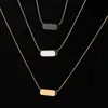 2026 Nuevo Collar Colgante Transfronterizo de Acero de Titanio con Grabado Láser, Collar Sencillo de Acero Inoxidable para Hombres y Mujeres, Estilo Minimalista