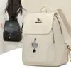 2026 Nova Mochila Feminina de Couro Macio Estilo Coreano Fashion Simples Mochila Escolar para Estudante Grande Capacidade Bolsa Casual para Viagem