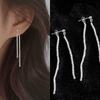 Nueva Moda Pendientes Largos Simples con Borla Brillante de Gota de Agua Línea de Oreja Pendientes Elegantes de Moda Pendientes Avanzados