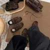 Tênis de treino estilo balé color block com estampa de leopardo, nova coleção outono 2026 feminina, tênis casuais versáteis que aumentam a altura