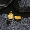 Chapado en oro de 24k de plata S925 para todo el cuerpo, proceso antiguo, colgante de cadena de clavícula de dios elefante ovalado, diseño original DIY con goteo