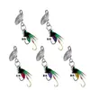 Cebo Hélice/Spinner Volador Anzuelo Doble Veneno de Serpiente Mosquito Gancho para Moscas Cebo de Objeto Micro Boca de Caballo de Arroyo Tira Blanca