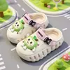 Pantuflas de Algodón para Niños Invierno Niños Niñas Hogar Antideslizantes Niños Interior Más Terciopelo Pantuflas de Bebé Cubierta de Talón Exterior Otoño