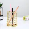 Fabricante Personalizado Atacado Estilo Nórdico Metal Ferro Porta-Canetas Cesta de Armazenamento para Escritório Rack Criativo para Conjunto de Chá Armazenamento de Diversos