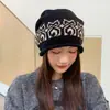 Novo Chapéu de Malha Fashion Outono e Inverno Feminino Estilo Coreano Proteção contra Frio Aquecimento Cobertura de Carro Headwear Estilo de Rua Britânico Chapéu Slouchy Tendência