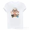 Moda Urbana Europea y Americana para Exportación Transfronteriza, Camisetas Holgadas de Manga Corta con Estampado de Abuela para Hombre y Mujer