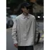 Camisa de Manga Longa Xadrez Fino Estilo Japonês Cityboy para Homens, Camisa Casual Solta Unissex Retrô Relaxado Estilo Americano
