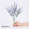 Flores artificiales de lavanda, flores falsas, flores artificiales de plástico, decoración de sala de estar, arreglo de mesa de comedor, macetero de proyecto, flores decorativas para parterre
