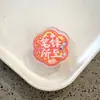 Clipes de acrílico PP em formato de flor com palavras de bênção, clipes de lanche PPJ com texto inspirador fofo