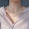 S925 Silver Flash Diamond Irregular Lua Crescente Temperamento Lua Lua Colar Clavícula Cadeia All-match Temperamento Presente para Mulheres Estudantes