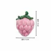 Pendente de fruta morango feito à mão em crochê de lã bolsa para celular chaveiro de pingente fofo bugigangas