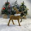Decoraciones navideñas transfronterizas tela purpurina alce corzo adornos de escritorio ventana juguetes navideños