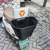 Cesta traseira para veículo elétrico, cesta traseira para pendurar em motocicleta, cesta de armazenamento ampliada, cesta de mochila, cesta de legumes com encosto