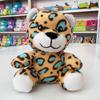 Muñeco de peluche lindo de tamaño pequeño en stock al por mayor accesorios de muñeco de león de dibujos animados leopardo colgante pequeño de 10 cm
