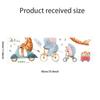 Nuevos AD9034 jirafa elefante erizo coche de dibujos animados para habitación infantil jardín de infantes embellecimiento pegatinas decorativas autoadhesivas