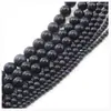 Cuentas de piedra de arena azul natural, cuentas sueltas, productos semiacabados, 4-12 mm en stock, accesorios para joyería DIY