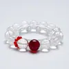 [Echar un vistazo] Pulsera de Cristal Blanco Natural para Mujer, Versátil Rojo Sangre de Paloma, Moderna, Pulsera Blanca y Sencilla al por Mayor