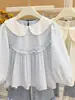 Camisa de Manga Larga Estilo Coreano de Algodón Puro Nueva para Otoño para Niñas, Blusa Top Casual de Moda para Bebé, Ropa Infantil