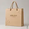 Sacola de Presente Bolsa de Mão Sacola de Presente de Casamento Espessada Ecológica Reciclável Papel Kraft Venda Direta da Fábrica Atacado Em Estoque
