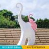 Escultura de elefante artificial luminosa de fibra de vidrio, personalizada, para jardín, patio, comunidad, decoración de pie.